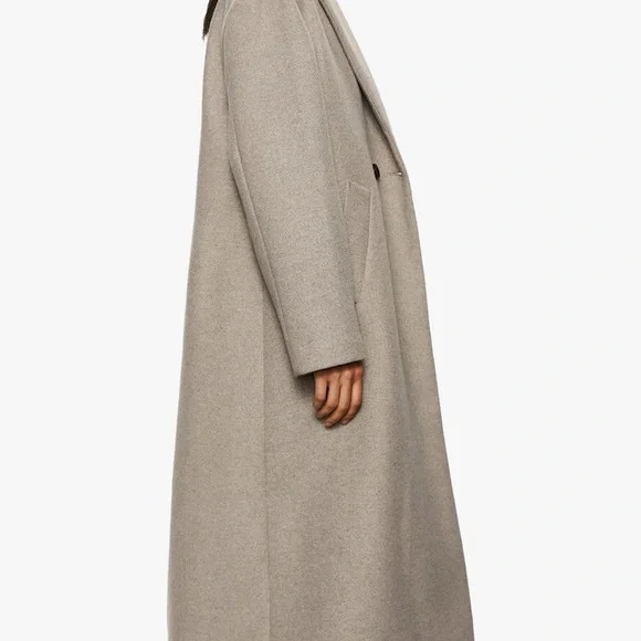 Mango taupe / brown oversized wool coat - XS - Picture 3 of 12